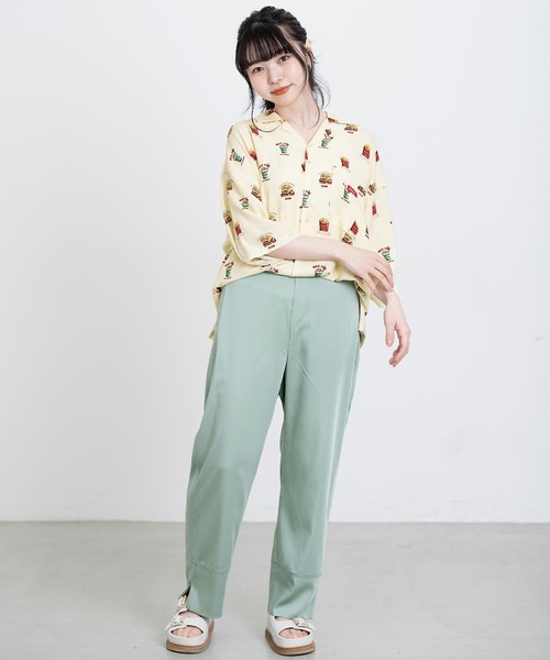 MILKFED.（ミルクフェド）の「JUNK FOOD SHIRT（シャツ/ブラウス・レディース・ブラック/ベージュ・ONE SIZE）」の9枚目の写真