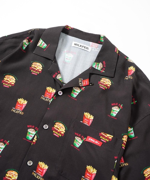 MILKFED.（ミルクフェド）の「JUNK FOOD SHIRT（シャツ/ブラウス・レディース・ブラック/ベージュ・ONE SIZE）」の12枚目の写真