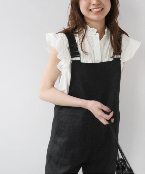 JOURNAL STANDARD relume（ジャーナルスタンダード　レリューム）の「《WEB限定追加》フリルノースリーブブラウス（シャツ/ブラウス・レディース・ホワイト/グレー/ブルー・FREE）」の2枚目の写真