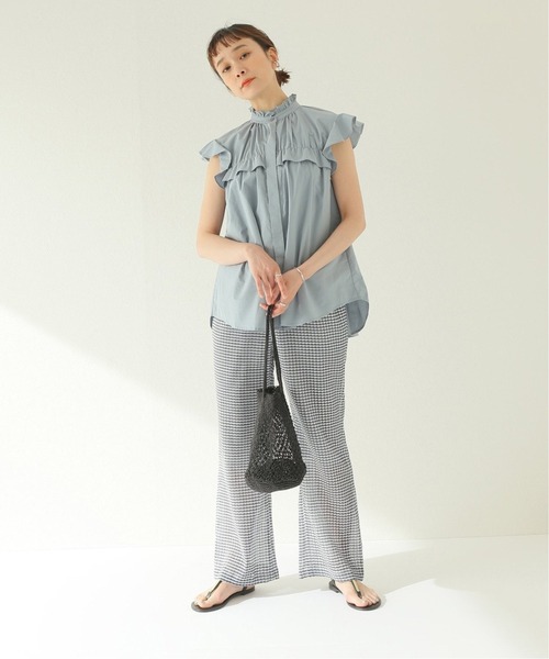 JOURNAL STANDARD relume（ジャーナルスタンダード　レリューム）の「《WEB限定追加》フリルノースリーブブラウス（シャツ/ブラウス・レディース・ホワイト/グレー/ブルー・FREE）」の22枚目の写真