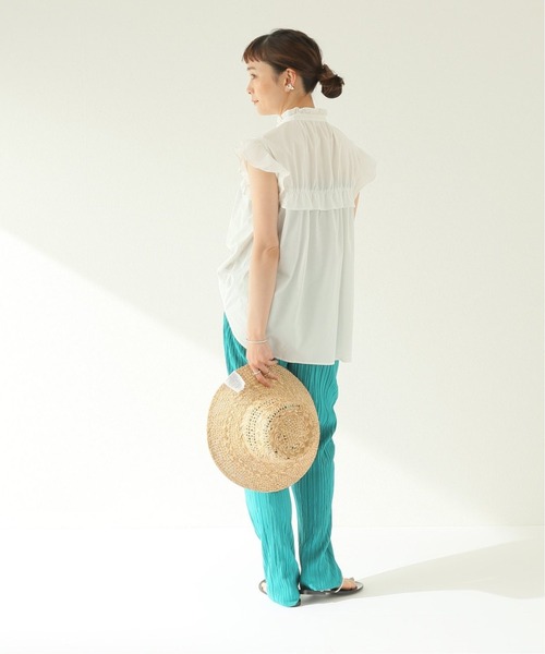 JOURNAL STANDARD relume（ジャーナルスタンダード　レリューム）の「《WEB限定追加》フリルノースリーブブラウス（シャツ/ブラウス・レディース・ホワイト/グレー/ブルー・FREE）」の16枚目の写真