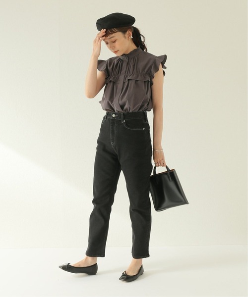 JOURNAL STANDARD relume（ジャーナルスタンダード　レリューム）の「《WEB限定追加》フリルノースリーブブラウス（シャツ/ブラウス・レディース・ホワイト/グレー/ブルー・FREE）」の8枚目の写真