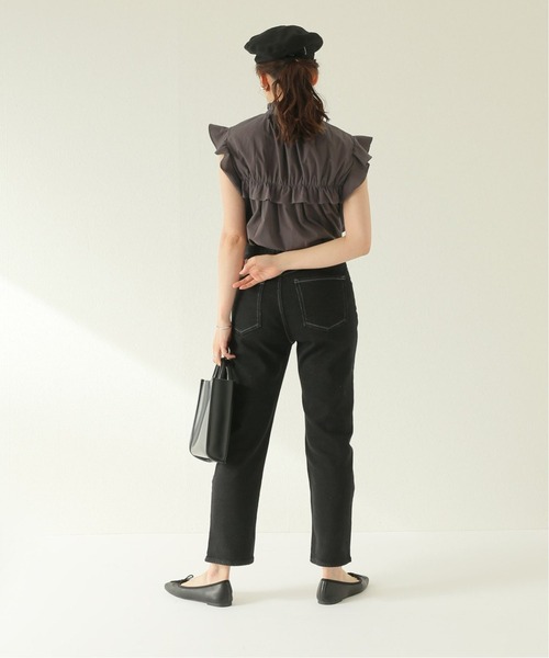 JOURNAL STANDARD relume（ジャーナルスタンダード　レリューム）の「《WEB限定追加》フリルノースリーブブラウス（シャツ/ブラウス・レディース・ホワイト/グレー/ブルー・FREE）」の9枚目の写真