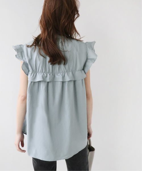 JOURNAL STANDARD relume（ジャーナルスタンダード　レリューム）の「《WEB限定追加》フリルノースリーブブラウス（シャツ/ブラウス・レディース・ホワイト/グレー/ブルー・FREE）」の21枚目の写真