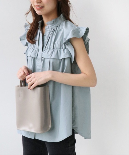 JOURNAL STANDARD relume（ジャーナルスタンダード　レリューム）の「《WEB限定追加》フリルノースリーブブラウス（シャツ/ブラウス・レディース・ホワイト/グレー/ブルー・FREE）」の20枚目の写真