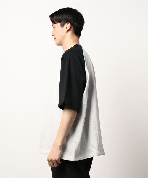 BACK NUMBER（バックナンバー）の「【BACK NUMBER】ＢＩＧラグランＴ（Tシャツ/カットソー・メンズ・ブラック/ネイビー/グリーン・S/M/L/XL）」の4枚目の写真