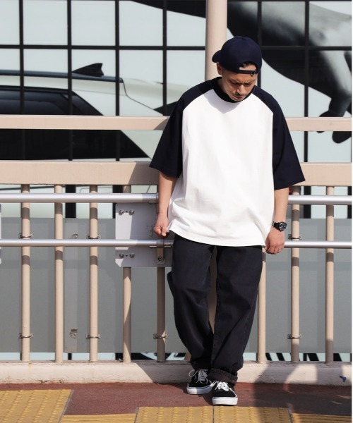 BACK NUMBER（バックナンバー）の「【BACK NUMBER】ＢＩＧラグランＴ（Tシャツ/カットソー・メンズ・ブラック/ネイビー/グリーン・S/M/L/XL）」の21枚目の写真