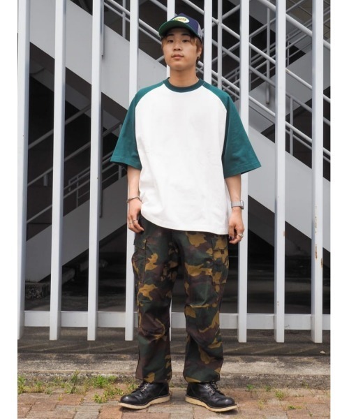 BACK NUMBER（バックナンバー）の「【BACK NUMBER】ＢＩＧラグランＴ（Tシャツ/カットソー・メンズ・ブラック/ネイビー/グリーン・S/M/L/XL）」の17枚目の写真