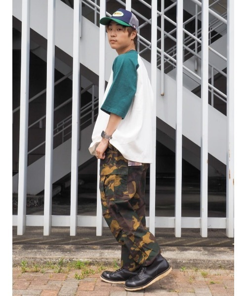 BACK NUMBER（バックナンバー）の「【BACK NUMBER】ＢＩＧラグランＴ（Tシャツ/カットソー・メンズ・ブラック/ネイビー/グリーン・S/M/L/XL）」の15枚目の写真