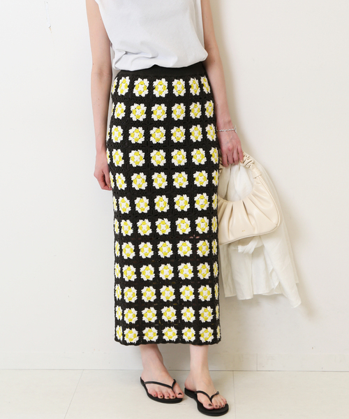 SLOBE IENA（スローブイエナ）の「グラニースクエアクロシェスカート（スカート・レディース・グレー・FREE）」の18枚目の写真