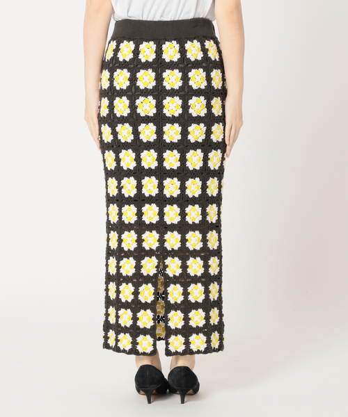 SLOBE IENA（スローブイエナ）の「グラニースクエアクロシェスカート（スカート・レディース・グレー・FREE）」の8枚目の写真