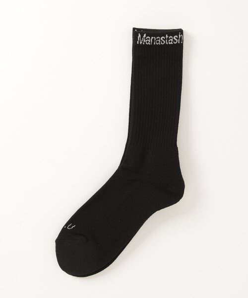 MANASTASH(マナスタッシュ)の「MANASTASH N.A.U/マナスタッシュエスエーユー N.A.U SOCKS ソックス(ソックス/靴下・メンズ・ホワイト/ブラック/グレー・FREE)」の2枚目の写真