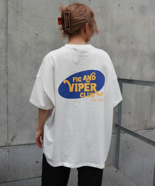FIG&VIPER(フィグアンドバイパー)の「F&V CLUB retoro BIG-T(Tシャツ/カットソー・レディース・イエロー/ブラック/ホワイト・FREE)」の1枚目の写真