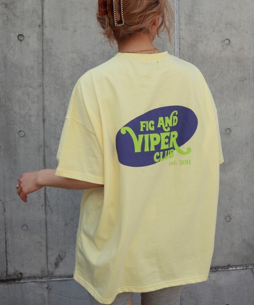 FIG&VIPER(フィグアンドバイパー)の「F&V CLUB retoro BIG-T(Tシャツ/カットソー・レディース・イエロー/ブラック/ホワイト・FREE)」の3枚目の写真