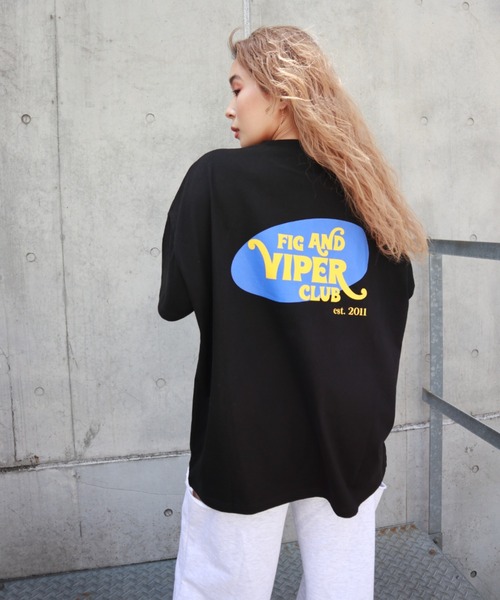 FIG&VIPER(フィグアンドバイパー)の「F&V CLUB retoro BIG-T(Tシャツ/カットソー・レディース・イエロー/ブラック/ホワイト・FREE)」の2枚目の写真