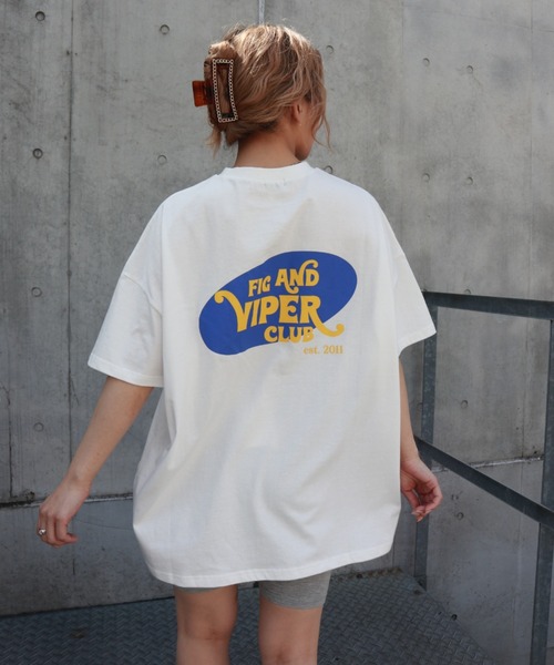 FIG&VIPER(フィグアンドバイパー)の「F&V CLUB retoro BIG-T(Tシャツ/カットソー・レディース・イエロー/ブラック/ホワイト・FREE)」の5枚目の写真