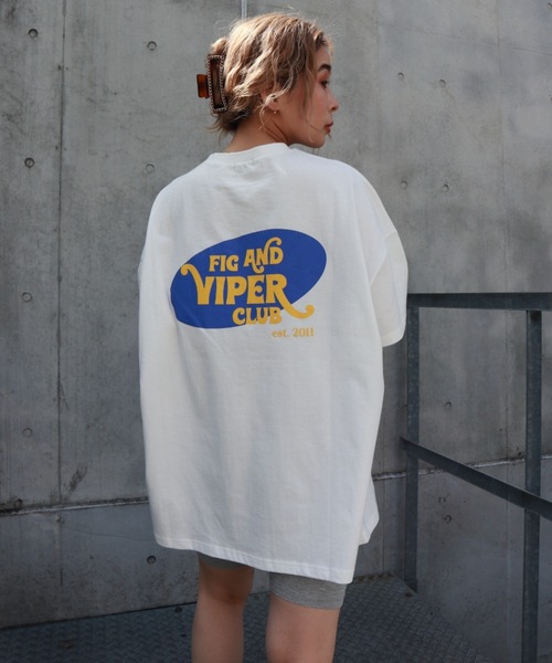 FIG&VIPER(フィグアンドバイパー)の「F&V CLUB retoro BIG-T(Tシャツ/カットソー・レディース・イエロー/ブラック/ホワイト・FREE)」の10枚目の写真