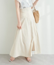 natural couture | 上品なシルエットが魅力 リネンライクハイウエストスカート(スカート)