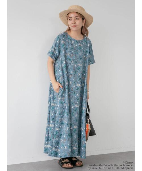 Disney（ディズニー）の「総柄プリントワンピース/Pooh（ワンピース・レディース・イエロー/ブルー・FREE）」の17枚目の写真
