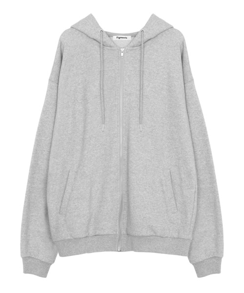 Figments（フィグメンツ）の「☆ベストセラーアイテム☆ビッグZIPパーカー（パーカー・レディース・ブラック/杢グレー/カーキ/スミクロ/ダークベージュ・LARGE/X-LARGE）」の7枚目の写真