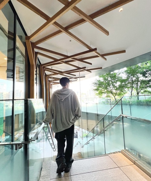 Figments（フィグメンツ）の「☆ベストセラーアイテム☆ビッグZIPパーカー（パーカー・レディース・ブラック/杢グレー/カーキ/スミクロ/ダークベージュ・LARGE/X-LARGE）」の19枚目の写真