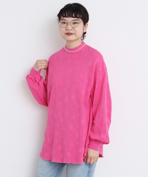 CHILD WOMAN（チャイルドウーマン）の「☆花メッシュJAQ BIG プルオーバー（Tシャツ/カットソー・レディース・ピンク/ブラウン/アイボリー・FREE）」の3枚目の写真