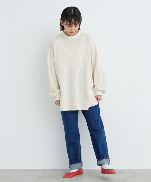 CHILD WOMAN（チャイルドウーマン）の「☆花メッシュJAQ BIG プルオーバー（Tシャツ/カットソー・レディース・ピンク/ブラウン/アイボリー・FREE）」の13枚目の写真