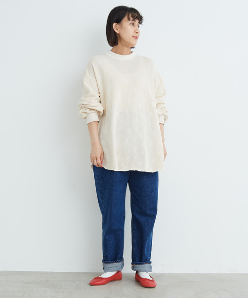 CHILD WOMAN（チャイルドウーマン）の「☆花メッシュJAQ BIG プルオーバー（Tシャツ/カットソー・レディース・ピンク/ブラウン/アイボリー・FREE）」の10枚目の写真