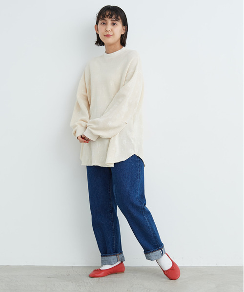 CHILD WOMAN（チャイルドウーマン）の「☆花メッシュJAQ BIG プルオーバー（Tシャツ/カットソー・レディース・ピンク/ブラウン/アイボリー・FREE）」の12枚目の写真