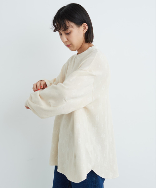 CHILD WOMAN（チャイルドウーマン）の「☆花メッシュJAQ BIG プルオーバー（Tシャツ/カットソー・レディース・ピンク/ブラウン/アイボリー・FREE）」の5枚目の写真