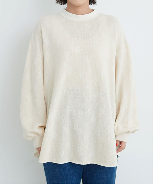 CHILD WOMAN（チャイルドウーマン）の「☆花メッシュJAQ BIG プルオーバー（Tシャツ/カットソー・レディース・ピンク/ブラウン/アイボリー・FREE）」の22枚目の写真