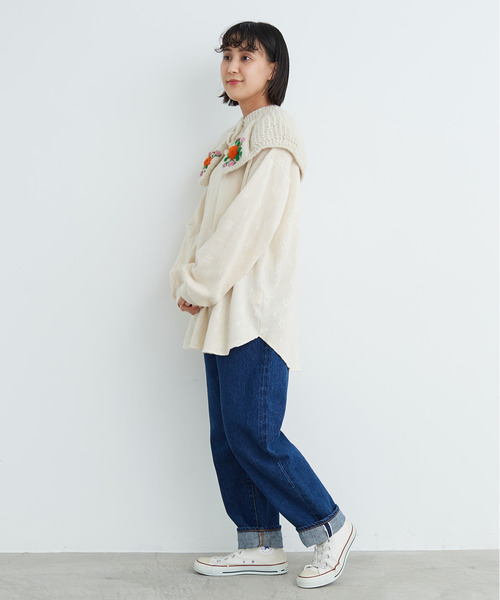 CHILD WOMAN（チャイルドウーマン）の「☆花メッシュJAQ BIG プルオーバー（Tシャツ/カットソー・レディース・ピンク/ブラウン/アイボリー・FREE）」の20枚目の写真