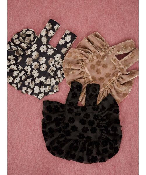 merry jenny（メリージェニー）の「opal flower frilly mini tote（ハンドバッグ・レディース・ブラック/ベージュ/その他1・FREE）」の18枚目の写真
