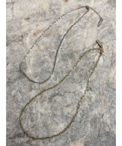 EMODA（エモダ）の「スクエアチェーンネックレス（ネックレス・レディース・シルバー/ゴールド・FREE）」の3枚目の写真