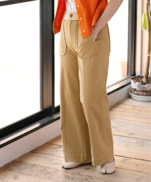 cepo(セポ)の「ブロッキングチノパンツ(チノパンツ・レディース・ベージュ/イエロー・S/M)」の3枚目の写真