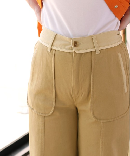 cepo(セポ)の「ブロッキングチノパンツ(チノパンツ・レディース・ベージュ/イエロー・S/M)」の9枚目の写真