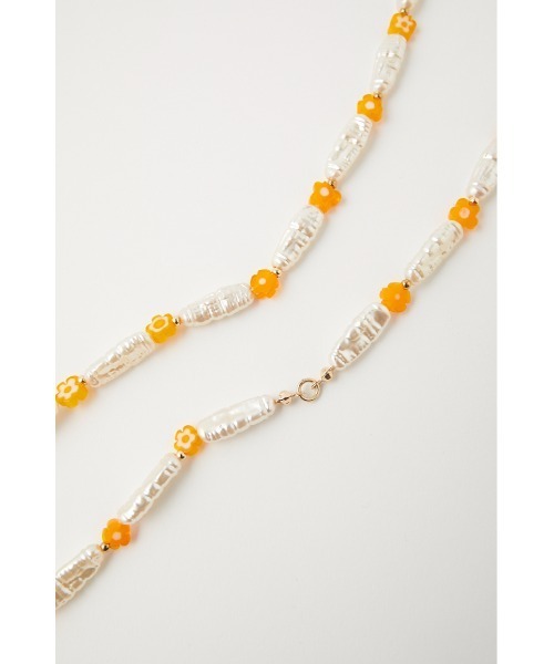 MOUSSY（マウジー）の「FLOWER BEADS チョーカー（ネックレス・レディース・グリーン/クリア・FREE）」の5枚目の写真