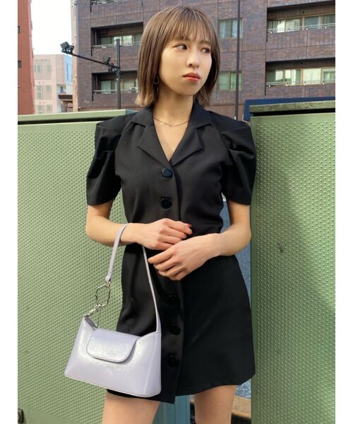 EMODA（エモダ）の「オープンカラーシャツワンピース（ワンピース・レディース・ブラック/グレー/キャメル・FREE）」の12枚目の写真