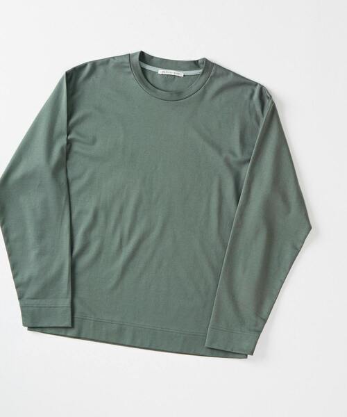 MEN'S MELROSE（メンズメルローズ）の「ハイゲージポンチロングスリーブTシャツ（Tシャツ/カットソー・メンズ・ホワイト/ブラウン/グレー/グリーン・4/3）」の13枚目の写真