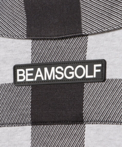 BEAMS GOLF ビームスゴルフ ポロ切替 ワンピース チェック柄 Mサイズ ビームスゴルフ 25年秋冬新作 襟付き チェック 半袖プルオーバー