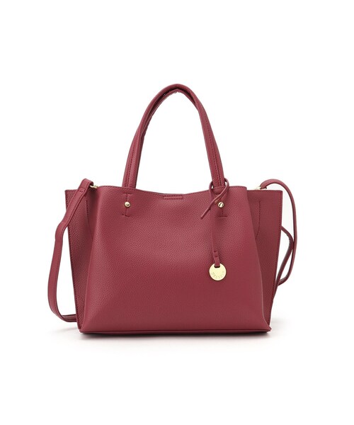 SHOO・LA・RUE（シューラルー）の「◆軽量ぷっくり平手あおりトート（トートバッグ・レディース・ブラック/キャメル/ピンク系・00）」の3枚目の写真