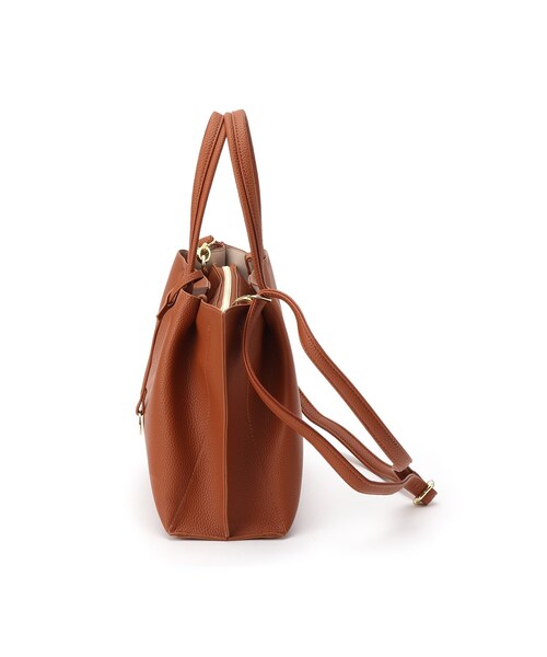 SHOO・LA・RUE（シューラルー）の「◆軽量ぷっくり平手あおりトート（トートバッグ・レディース・ブラック/キャメル/ピンク系・00）」の6枚目の写真