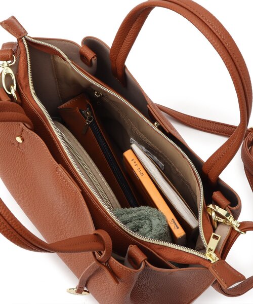 SHOO・LA・RUE（シューラルー）の「◆軽量ぷっくり平手あおりトート（トートバッグ・レディース・ブラック/キャメル/ピンク系・00）」の12枚目の写真