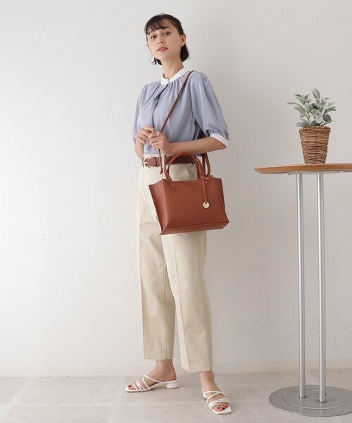 SHOO・LA・RUE（シューラルー）の「◆軽量ぷっくり平手あおりトート（トートバッグ・レディース・ブラック/キャメル/ピンク系・00）」の20枚目の写真