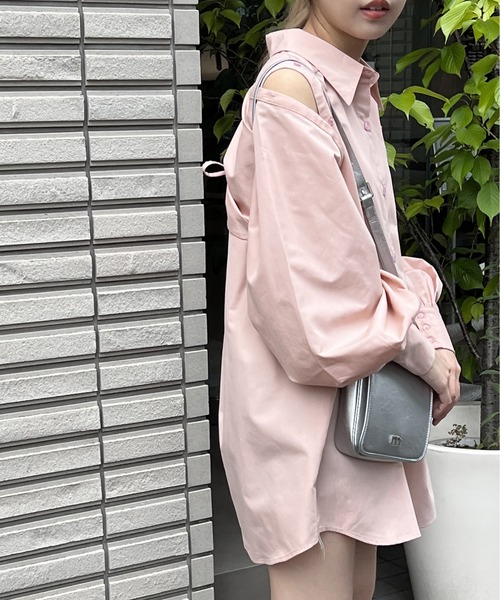 one way（ワンウェイ）の「ボレロシャツワンピース（シャツ/ブラウス・レディース・ホワイト/ライトブルー/ブラック/ダークブルー/ライトピンク・FREE）」の5枚目の写真