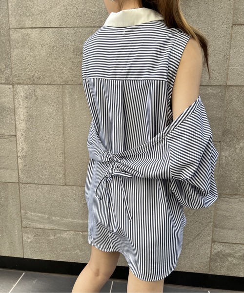 one way（ワンウェイ）の「ボレロシャツワンピース（シャツ/ブラウス・レディース・ホワイト/ライトブルー/ブラック/ダークブルー/ライトピンク・FREE）」の9枚目の写真