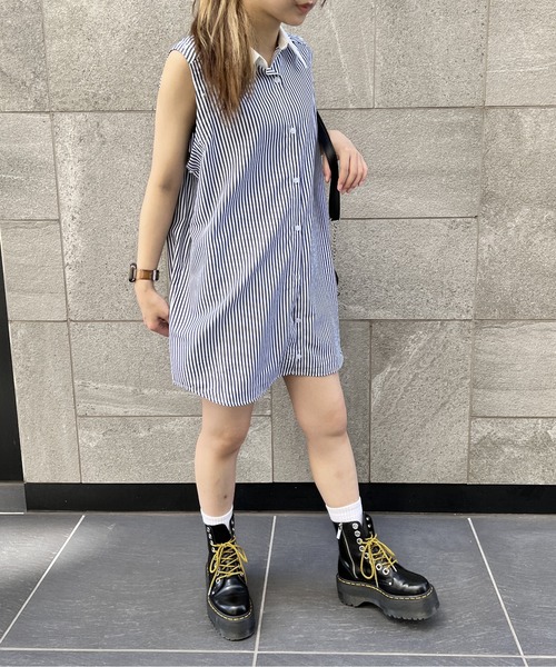 one way（ワンウェイ）の「ボレロシャツワンピース（シャツ/ブラウス・レディース・ホワイト/ライトブルー/ブラック/ダークブルー/ライトピンク・FREE）」の17枚目の写真