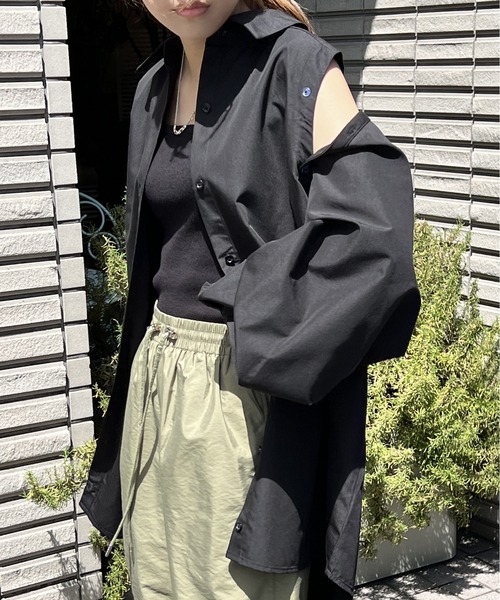 one way（ワンウェイ）の「ボレロシャツワンピース（シャツ/ブラウス・レディース・ホワイト/ライトブルー/ブラック/ダークブルー/ライトピンク・FREE）」の10枚目の写真