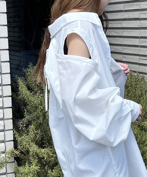 one way（ワンウェイ）の「ボレロシャツワンピース（シャツ/ブラウス・レディース・ホワイト/ライトブルー/ブラック/ダークブルー/ライトピンク・FREE）」の13枚目の写真