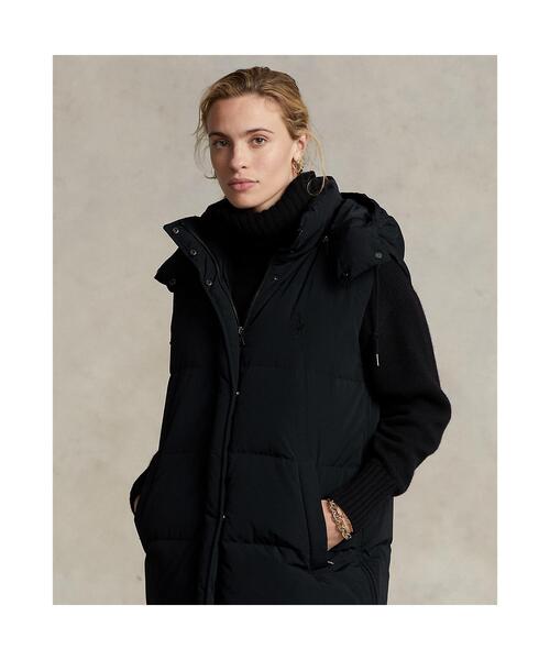 POLO RALPH LAUREN（ポロ ラルフ ローレン）の「ウォーターリペラント ロング ダウン ベスト（ダウンベスト・レディース・ブラック系1・L/M/S/XS/XL/XXS）」の3枚目の写真